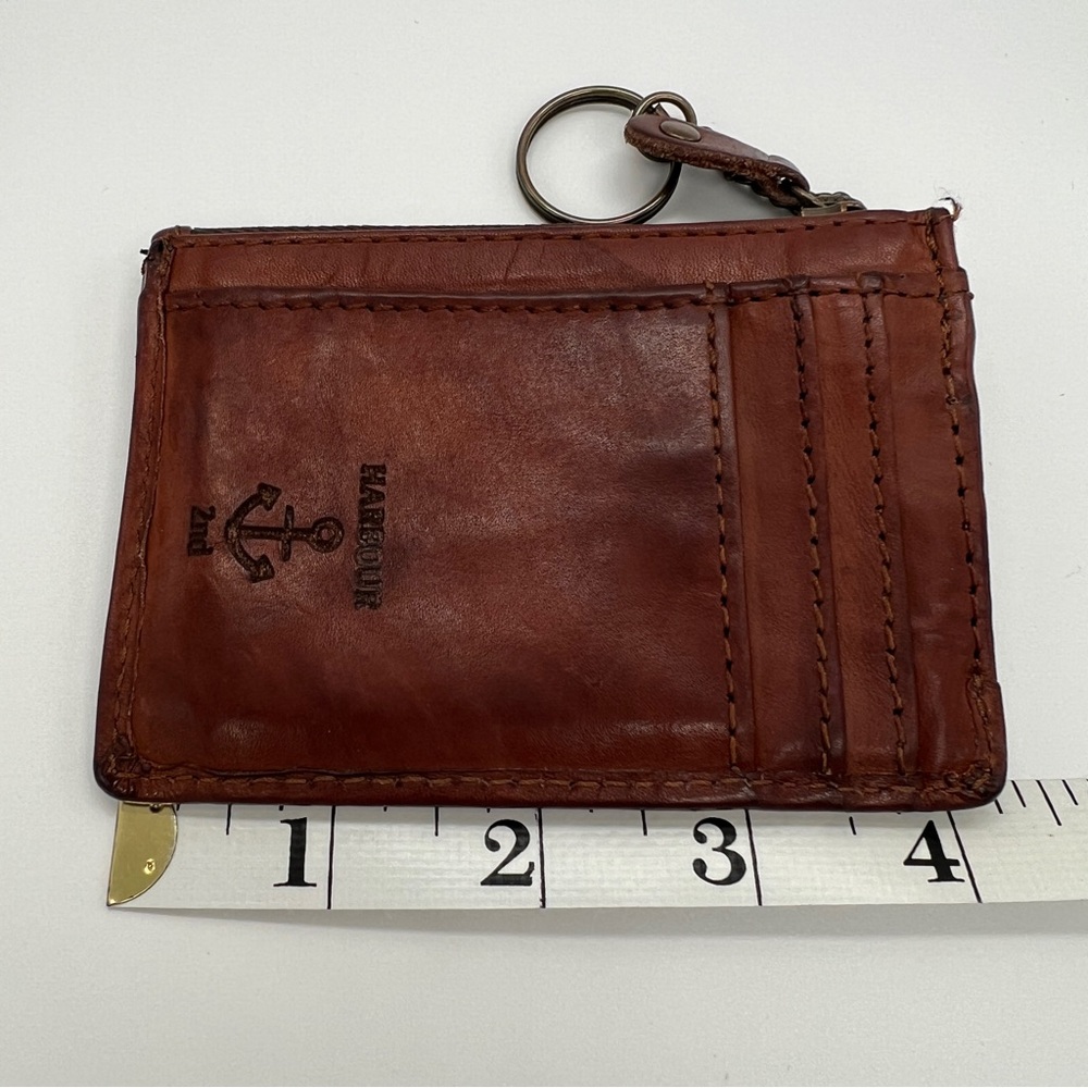 Harbour 2nd Brown Leather Card Holder and Keychain